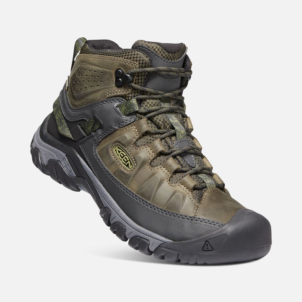 Keen Laarzen Heren Olijfgroen/Zwart - Targhee Iii Waterproof Mid - 05194-ZJQO